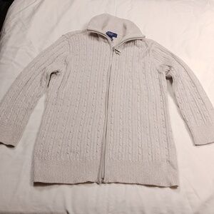 Chaps women's zippered 3/4 sleeved sweater size large